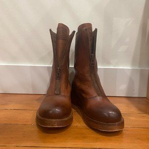 Leather Boots with vintage finish by Vintage Foundry Co.